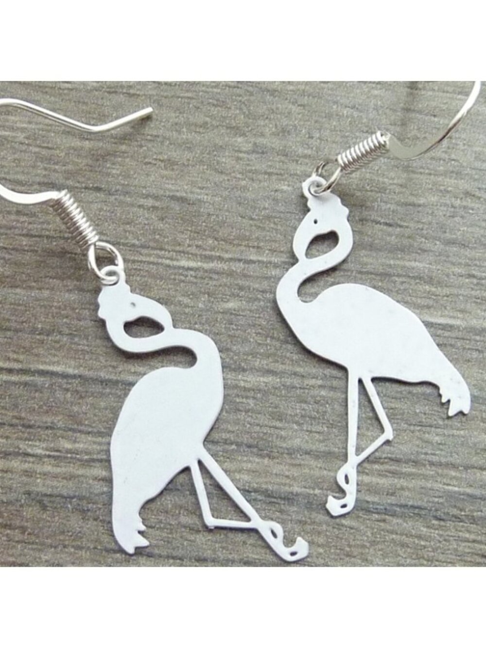 White Flamingo Earrings